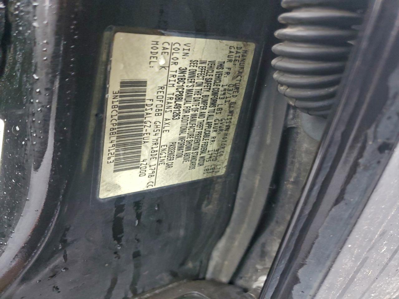 2011 Nissan Versa S VIN: 3N1BC1CP8BL491263 Lot: 94470715