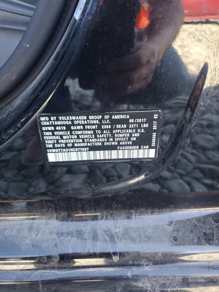 2017 Volkswagen Passat Se VIN: 1VWGT7A31HC077507 Lot: 91883715