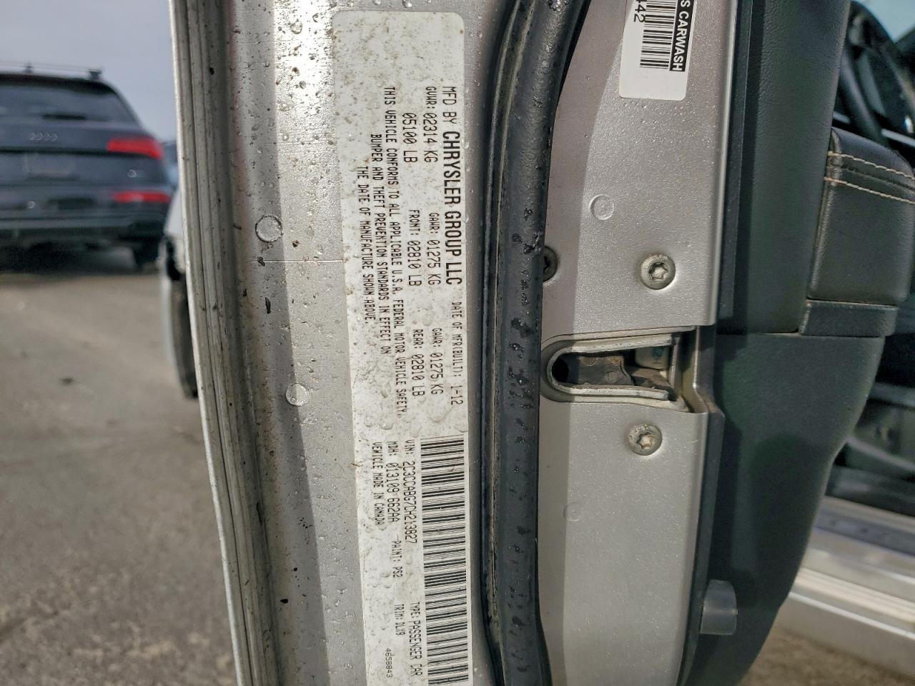 2012 Chrysler 300 S VIN: 2C3CCABG7CH213827 Lot: 94867135