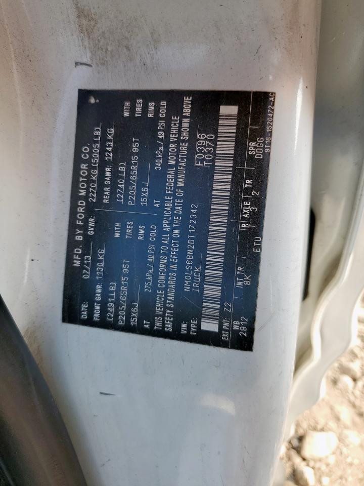 2013 Ford Transit Connect Xlt VIN: NM0LS6BN2DT172342 Lot: 92087615