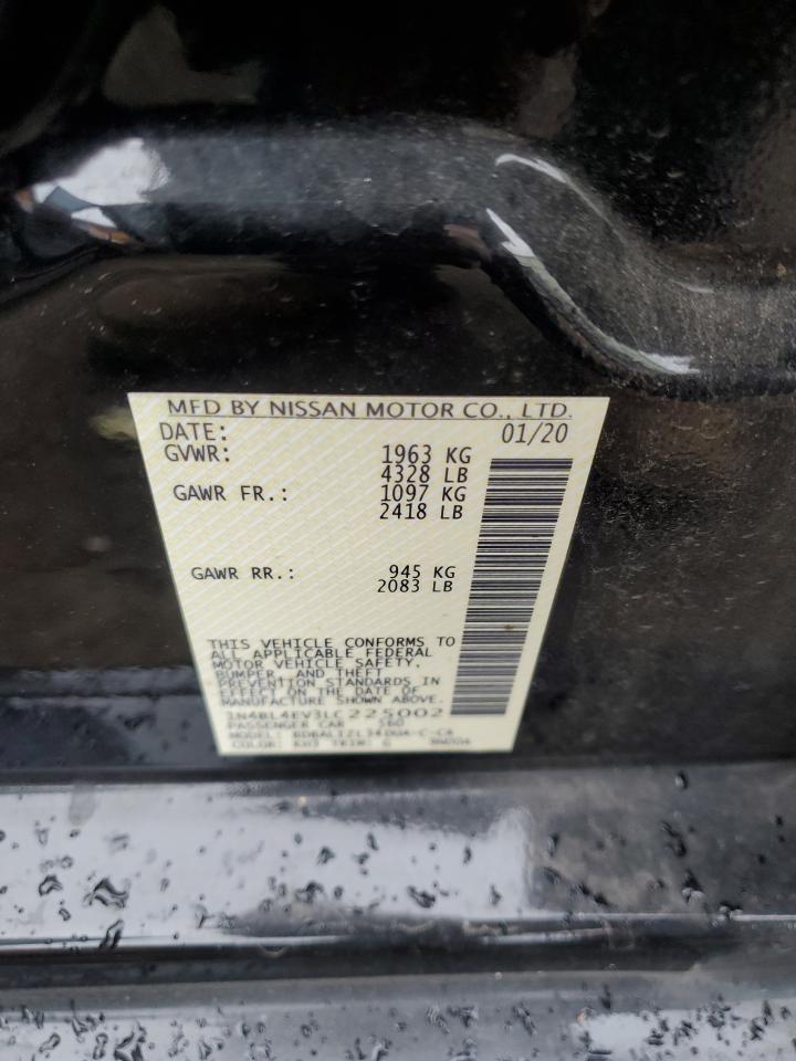 2020 Nissan Altima Sl VIN: 1N4BL4EV3LC225002 Lot: 92545445