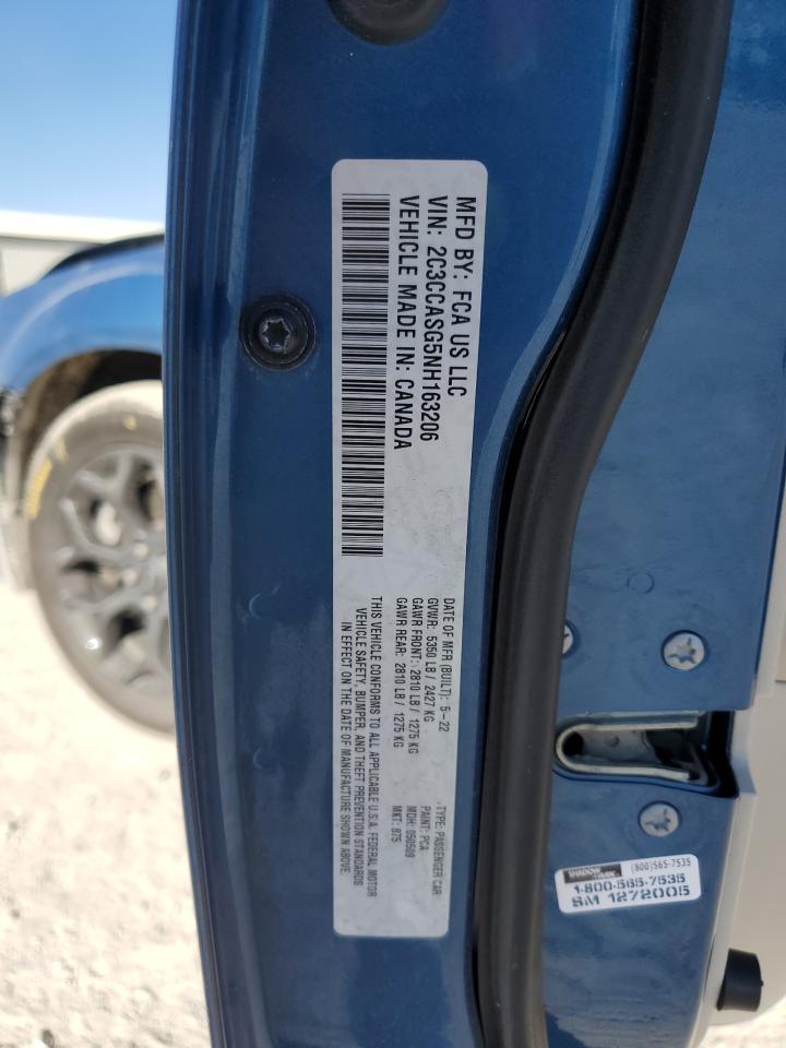 2022 Chrysler 300 Touring L VIN: 2C3CCASG5NH163206 Lot: 92302875