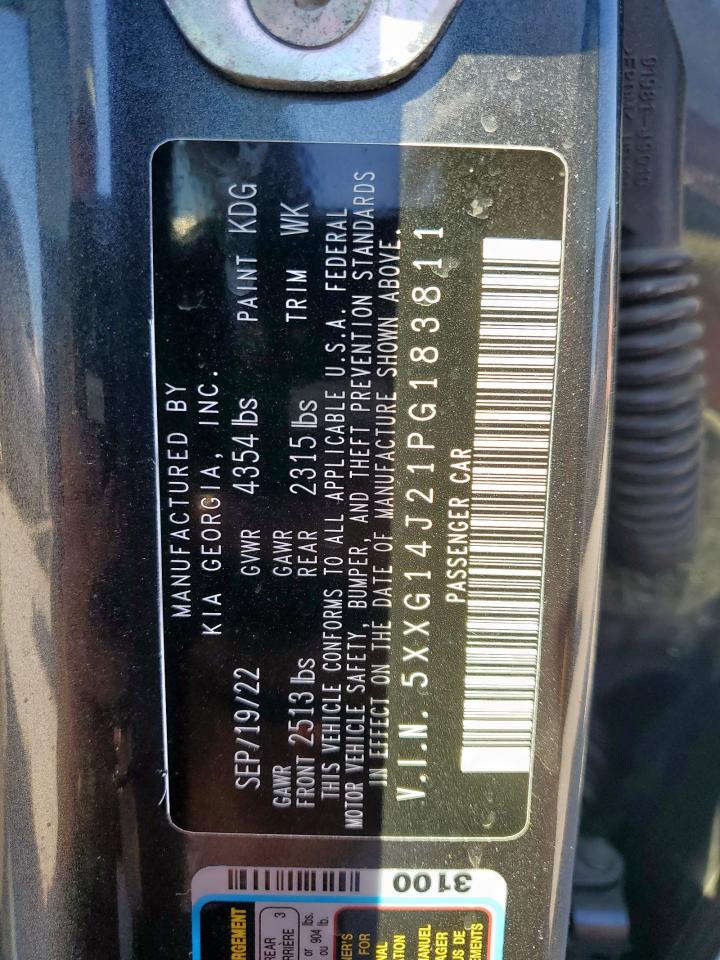 2023 Kia K5 Lxs VIN: 5XXG14J21PG183811 Lot: 91069215