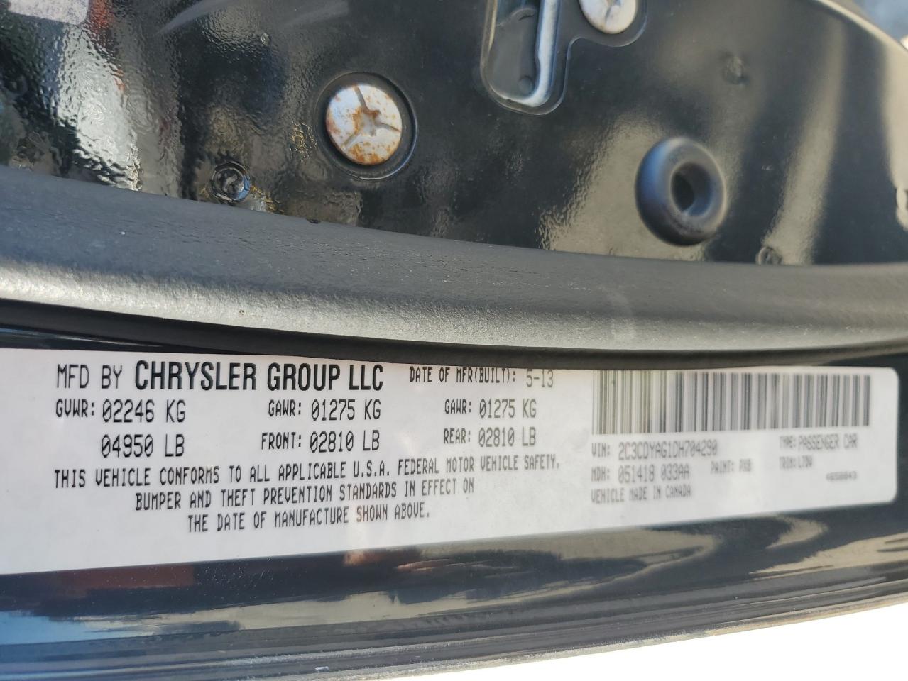 2013 Dodge Challenger Sxt VIN: 2C3CDYAG1DH704290 Lot: 92690685