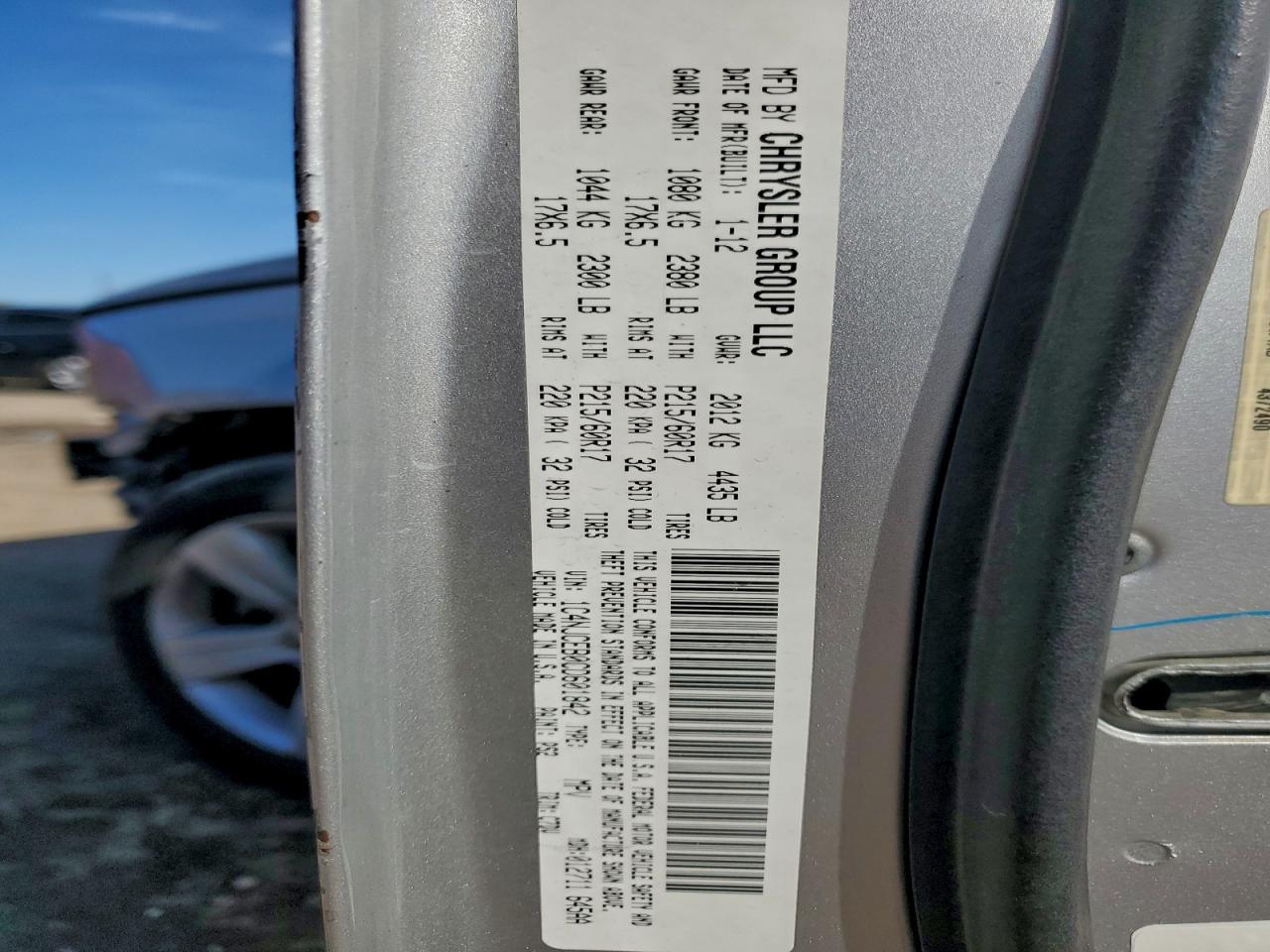 2012 Jeep Compass Latitude VIN: 1C4NJCEB0CD601842 Lot: 94467685