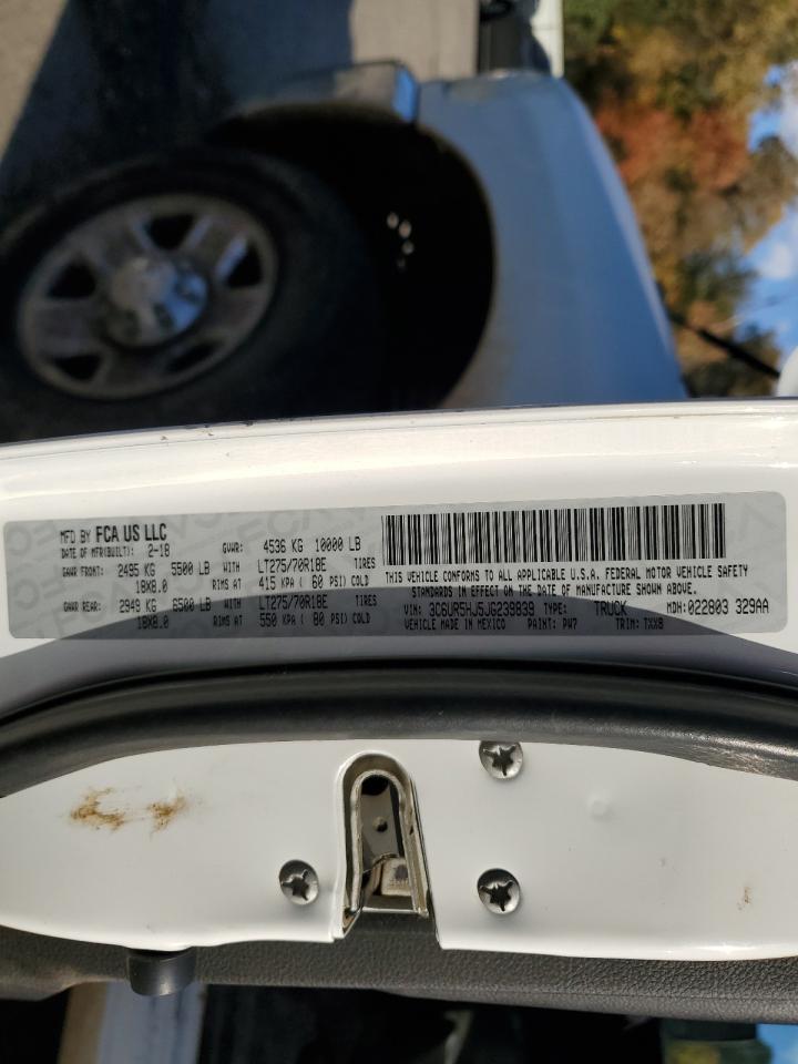 2018 Ram 2500 St VIN: 3C6UR5HJ5JG239839 Lot: 93234365