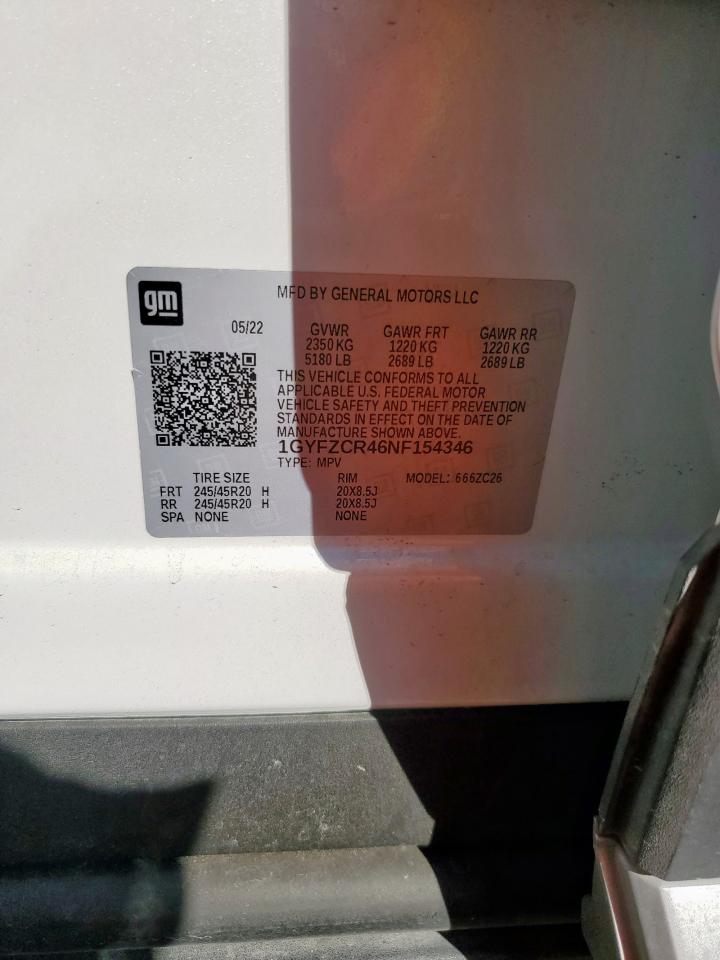 2022 Cadillac Xt4 Premium Luxury VIN: 1GYFZCR46NF154346 Lot: 91253475