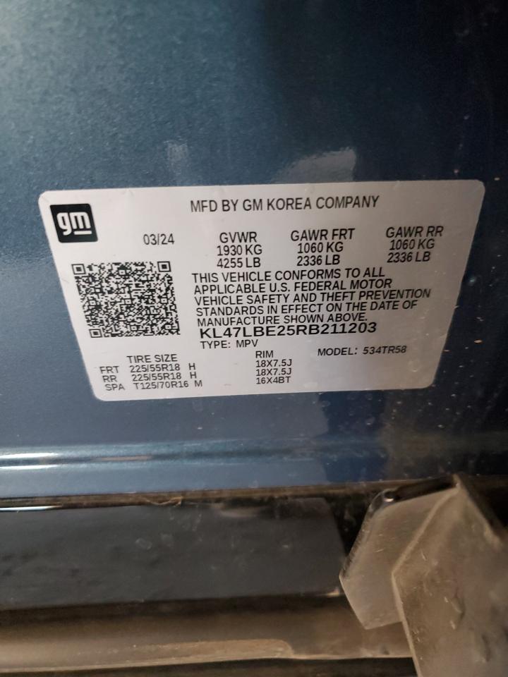 2024 Buick Envista Sport Touring VIN: KL47LBE25RB211203 Lot: 91834505