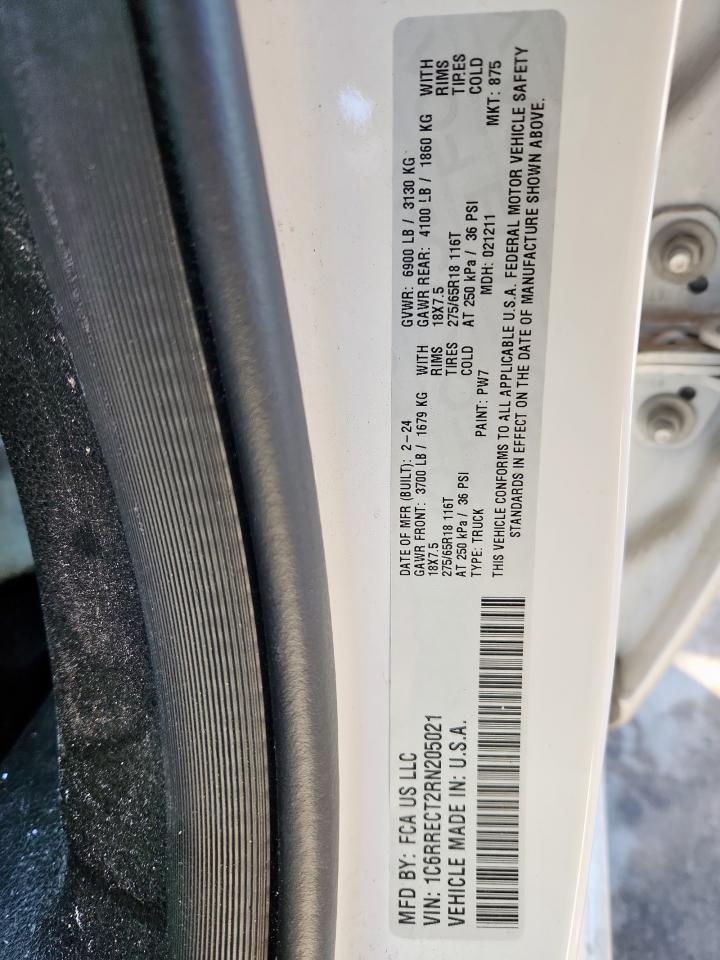 2024 Ram 1500 Tradesman VIN: 1C6RRECT2RN205021 Lot: 92058995