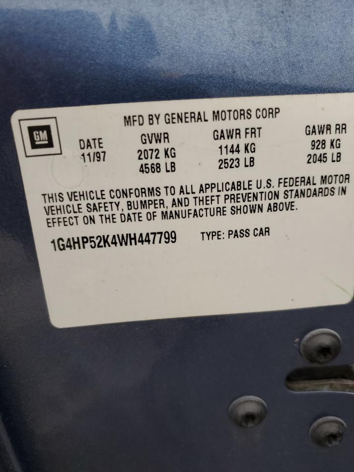 1998 Buick Lesabre Custom VIN: 1G4HP52K4WH447799 Lot: 93523425