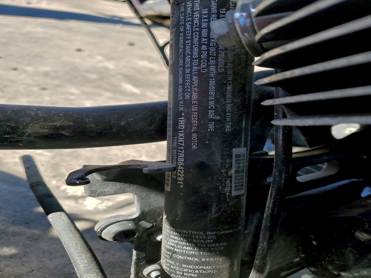 2024 Harley-Davidson Fltrx VIN: 1HD1KH717RB642291 Lot: 94296925