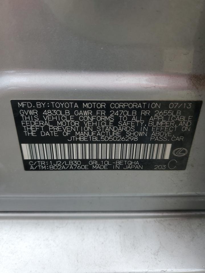 2013 Lexus Gs 350 VIN: JTHBE1BL5D5026298 Lot: 92664035