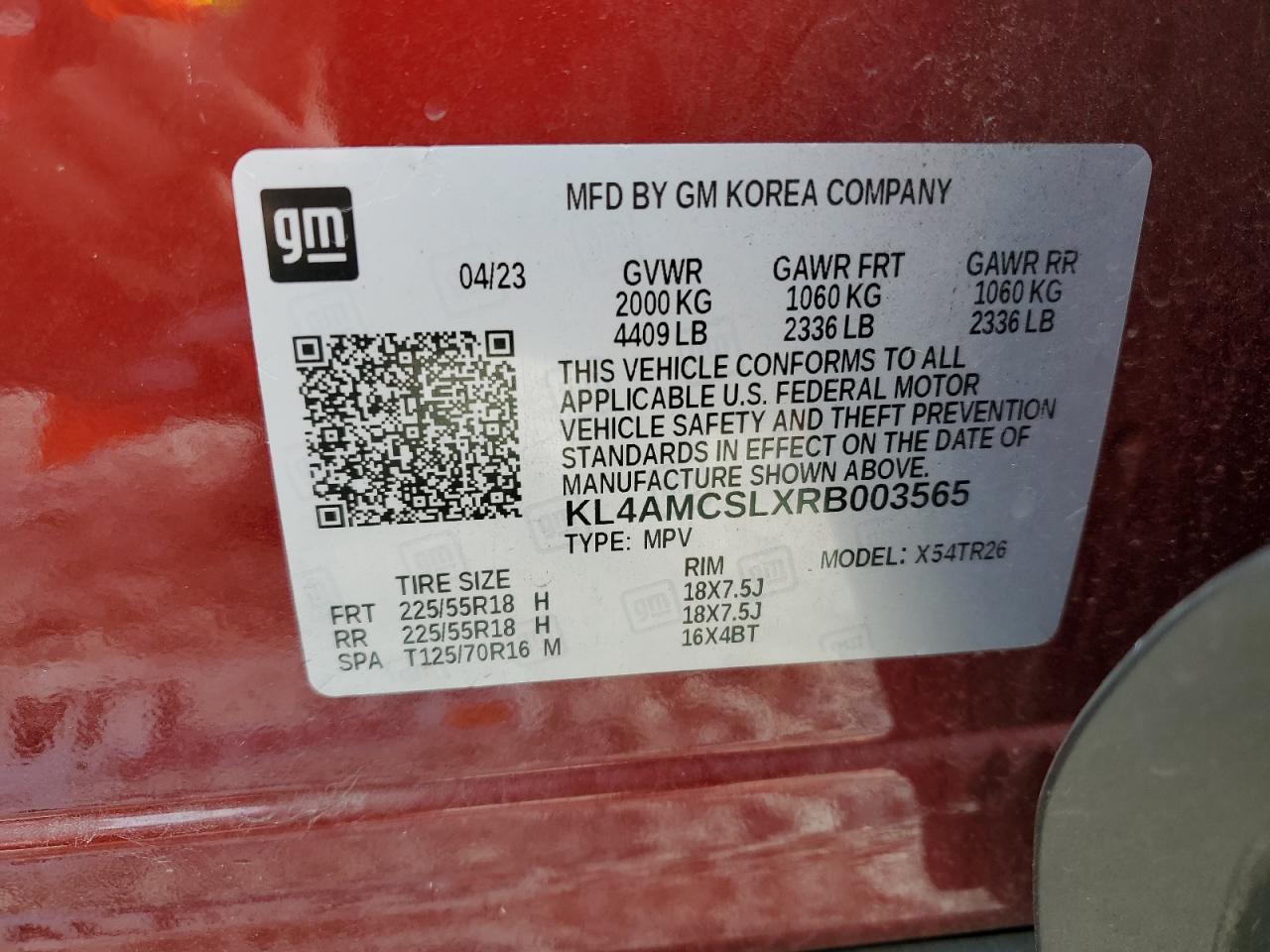 2024 Buick Encore Gx Preferred VIN: KL4AMCSLXRB003565 Lot: 91858855