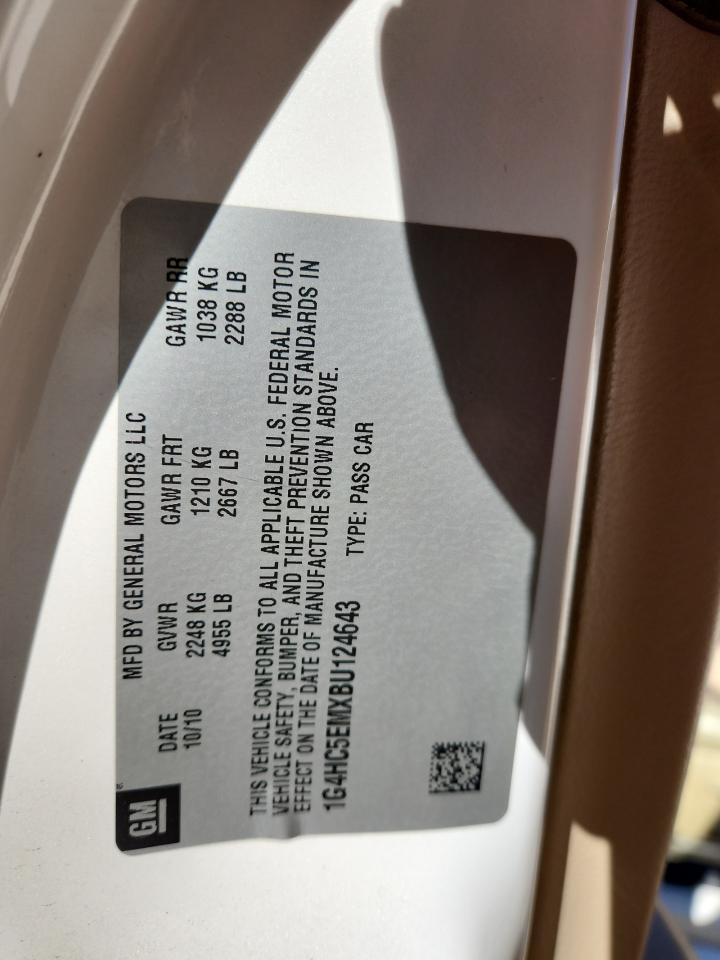 2011 Buick Lucerne Cxl VIN: 1G4HC5EMXBU124643 Lot: 92215505