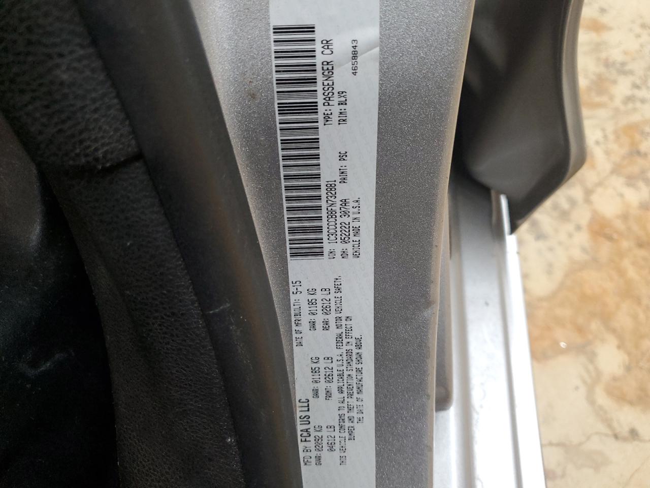 2015 Chrysler 200 C VIN: 1C3CCCCB8FN732881 Lot: 91679745