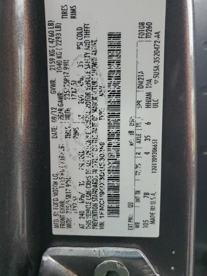 2013 Ford Escape Se VIN: 1FMCU9GX3DUB30289 Lot: 93640915