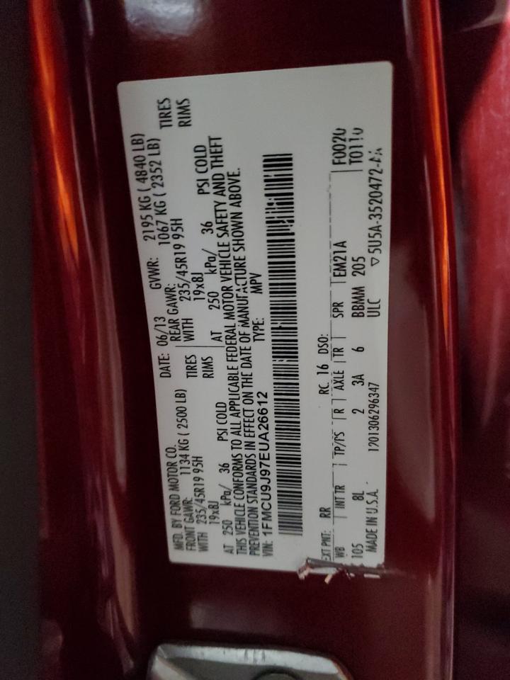 2014 Ford Escape Titanium VIN: 1FMCU9J97EUA26612 Lot: 93453215