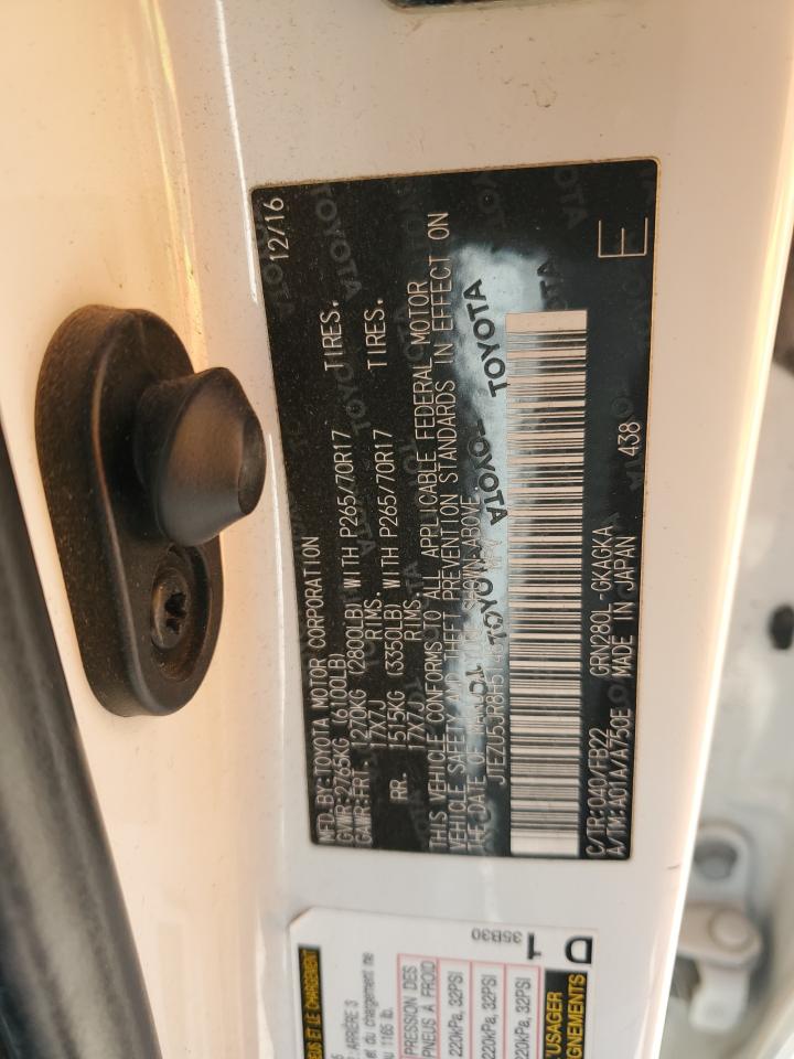 2017 Toyota 4Runner Sr5 VIN: JTEZU5JR8H5148767 Lot: 91355785