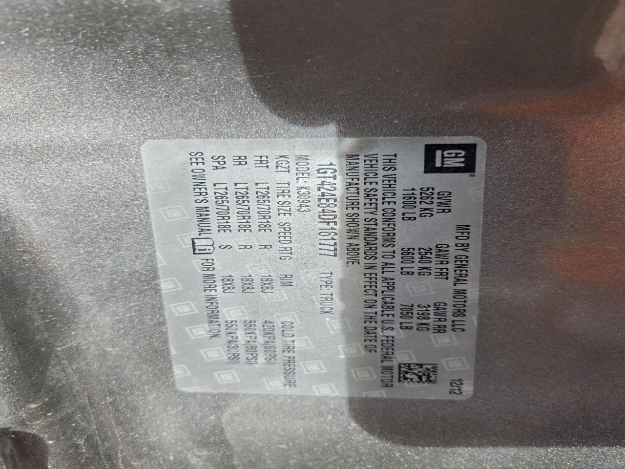 2013 GMC Sierra K3500 Slt VIN: 1GT424E84DF161777 Lot: 93017905