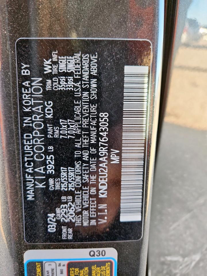 2024 Kia Seltos S VIN: KNDEU2AA9R7643058 Lot: 91264065