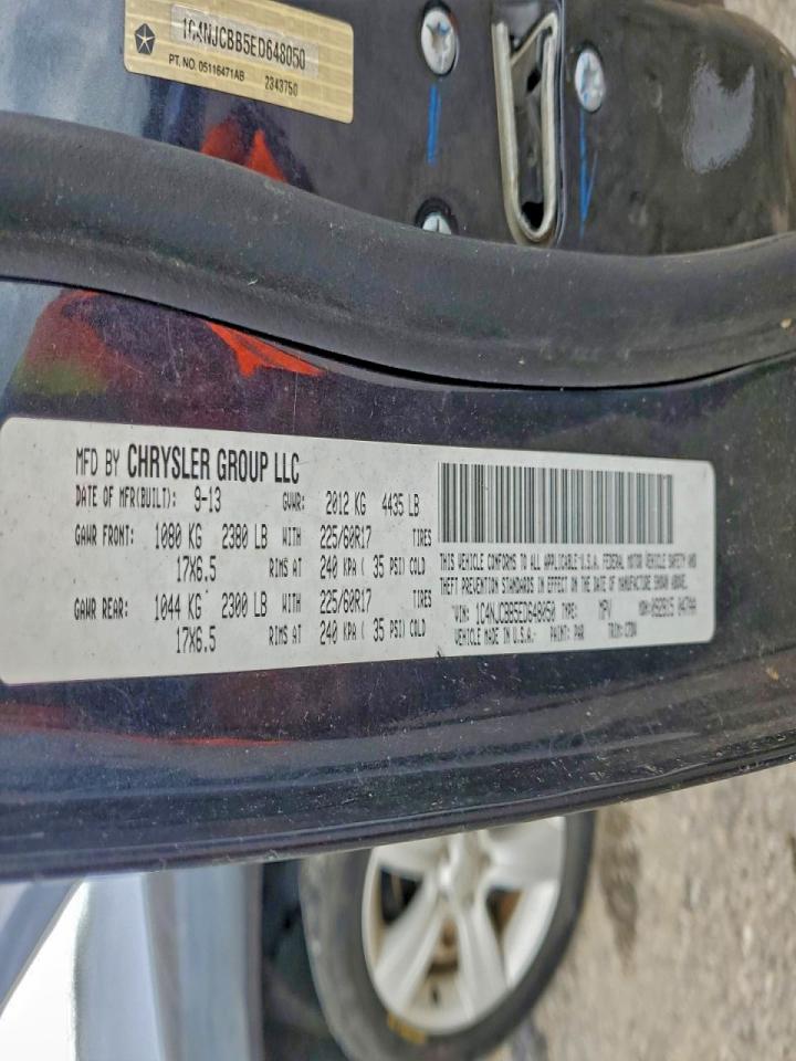 2014 Jeep Compass Sport VIN: 1C4NJCBB5ED648050 Lot: 93232105