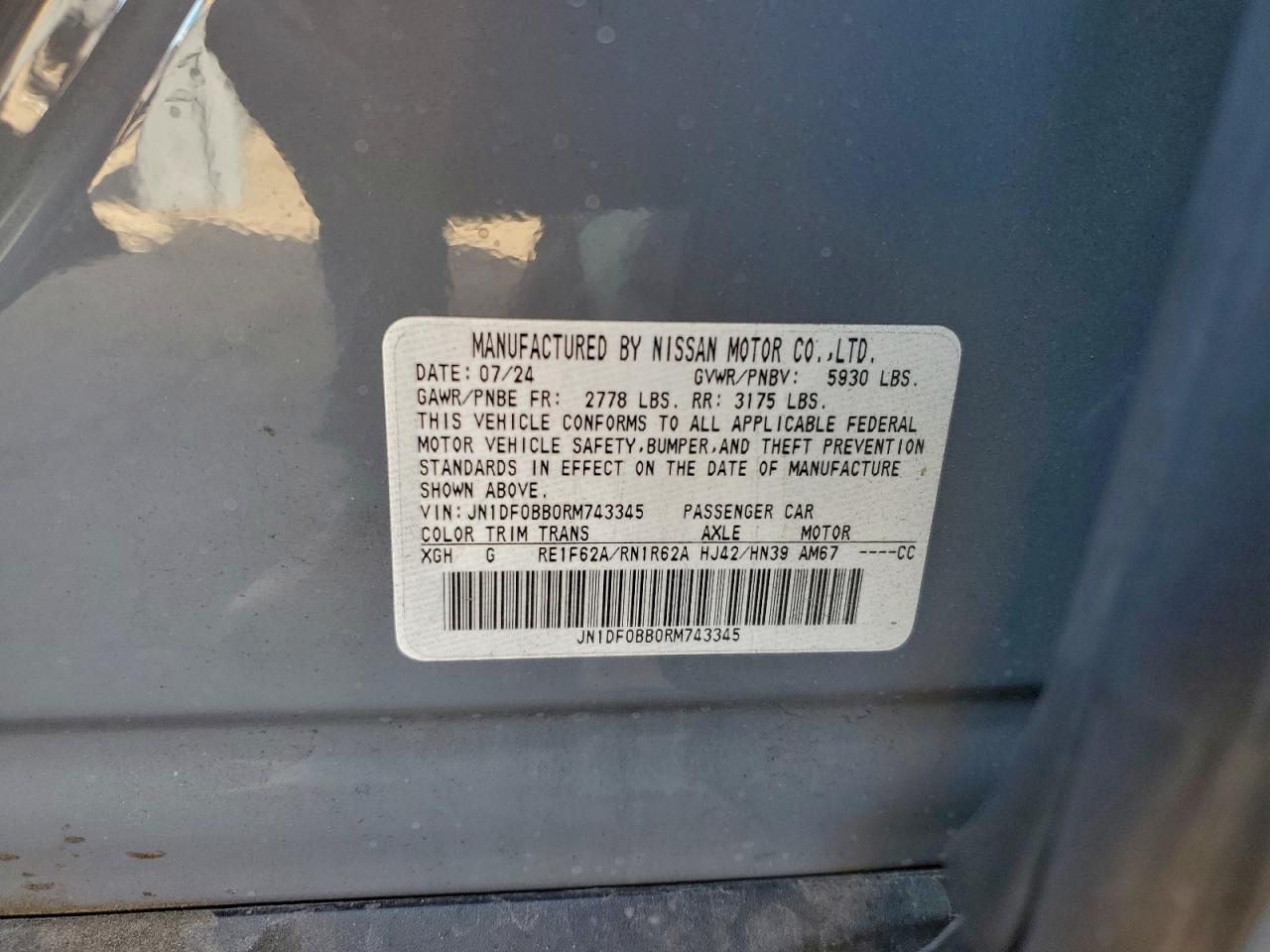 2024 Nissan Ariya Evolve+ VIN: JN1DF0BB0RM743345 Lot: 94380215