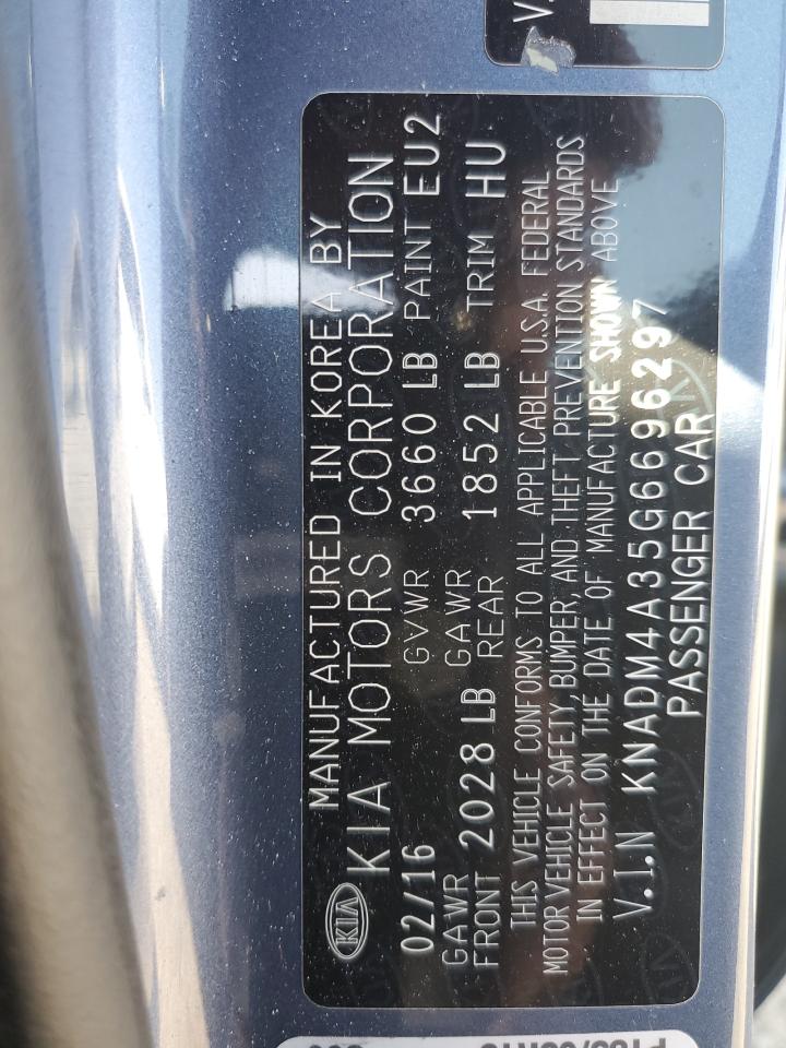 2016 Kia Rio Lx VIN: KNADM4A35G6696297 Lot: 91222925