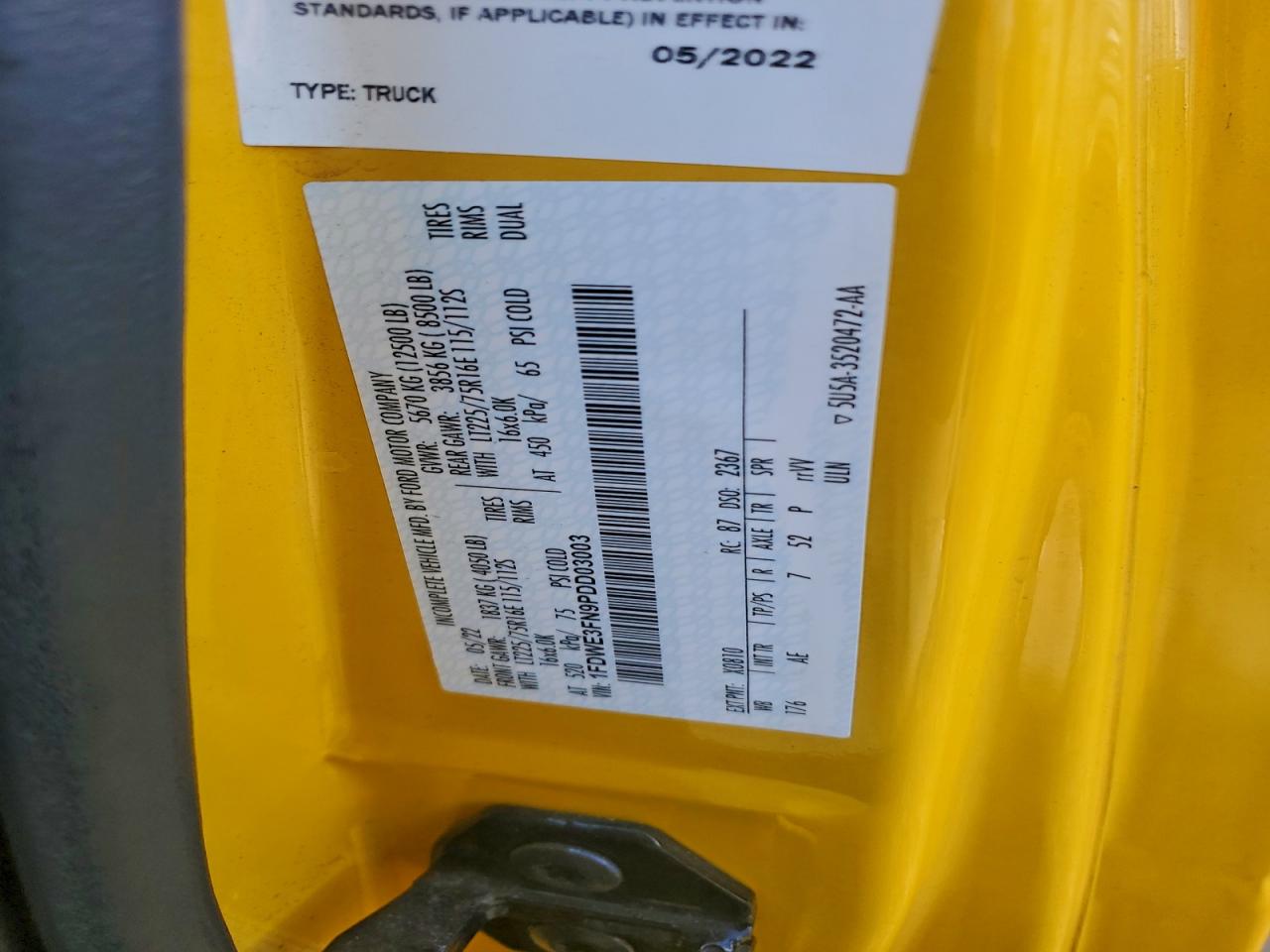 2023 Ford Econoline - Box Truck VIN: 1FDWE3FN9PDD03003 Lot: 94300895