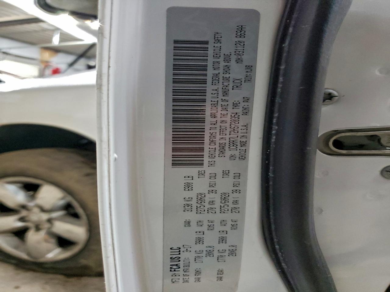 2017 Ram 1500 Slt VIN: 1C6RR7LT2HS720354 Lot: 94328715