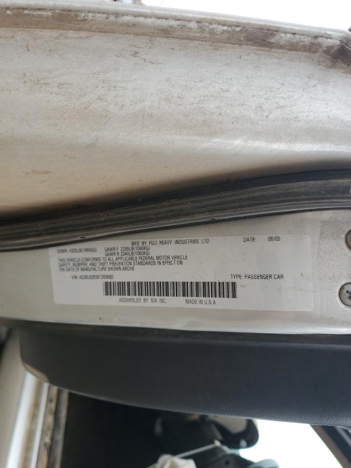 2006 Subaru Legacy 2.5I Limited VIN: 4S3BL626367200682 Lot: 92074875