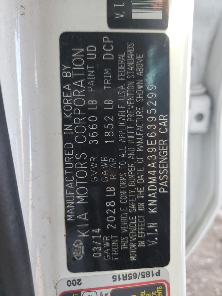 2014 Kia Rio Lx VIN: KNADM4A39E6395299 Lot: 92594225