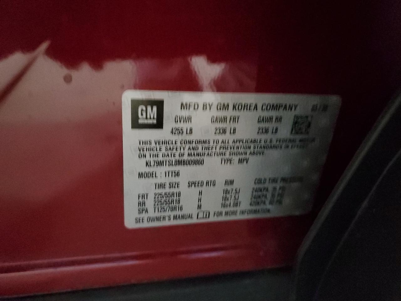 2021 Chevrolet Trailblazer Rs VIN: KL79MTSL0MB009860 Lot: 91914685