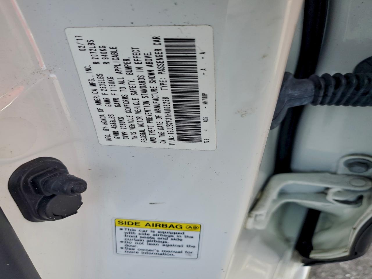 2017 Acura Tlx VIN: 19UUB2F31HA006258 Lot: 94467445