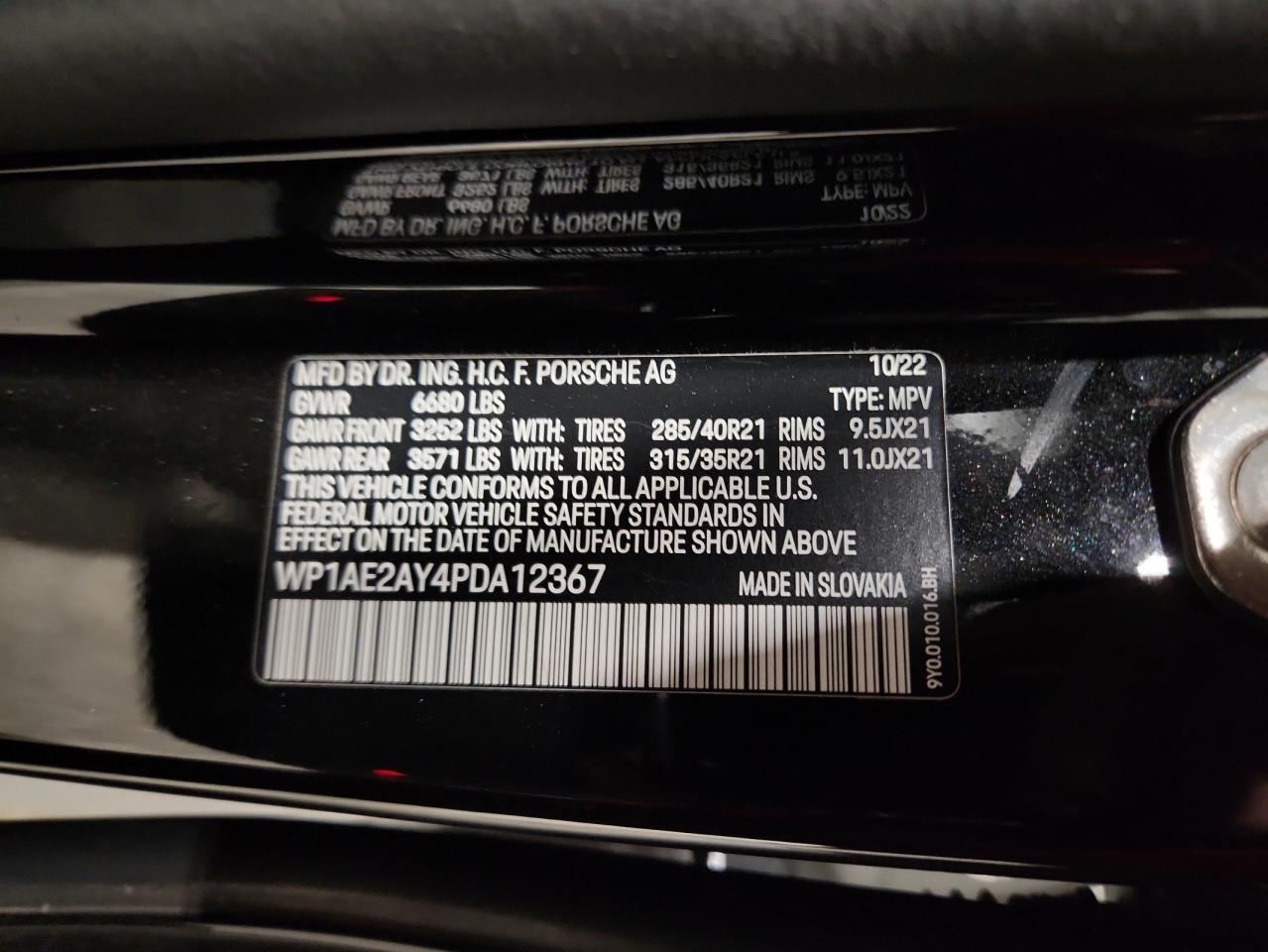 2023 Porsche Cayenne E-Hybrid VIN: WP1AE2AY4PDA12367 Lot: 92398045