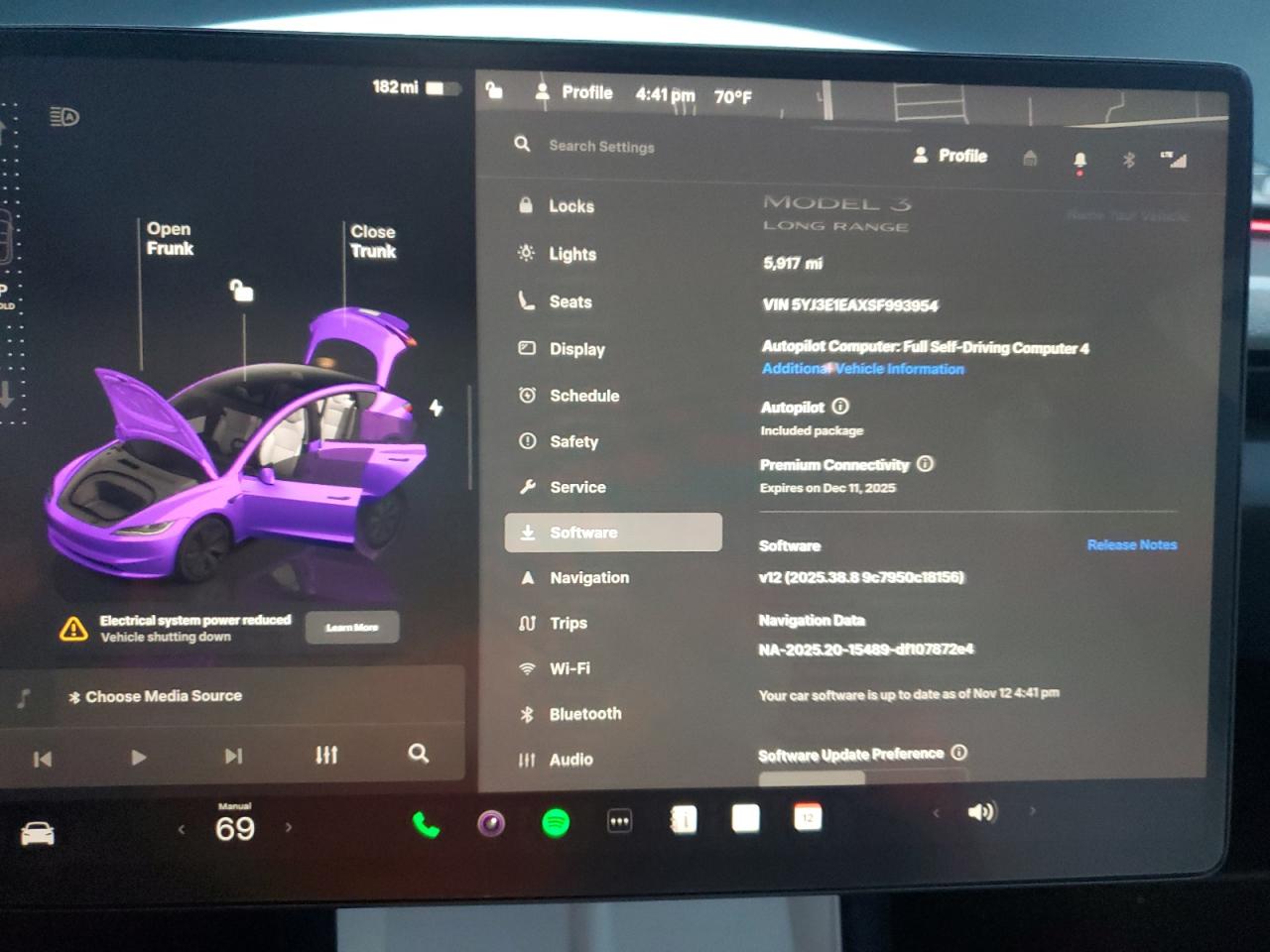 2025 Tesla Model 3 VIN: 5YJ3E1EAXSF993954 Lot: 92724005
