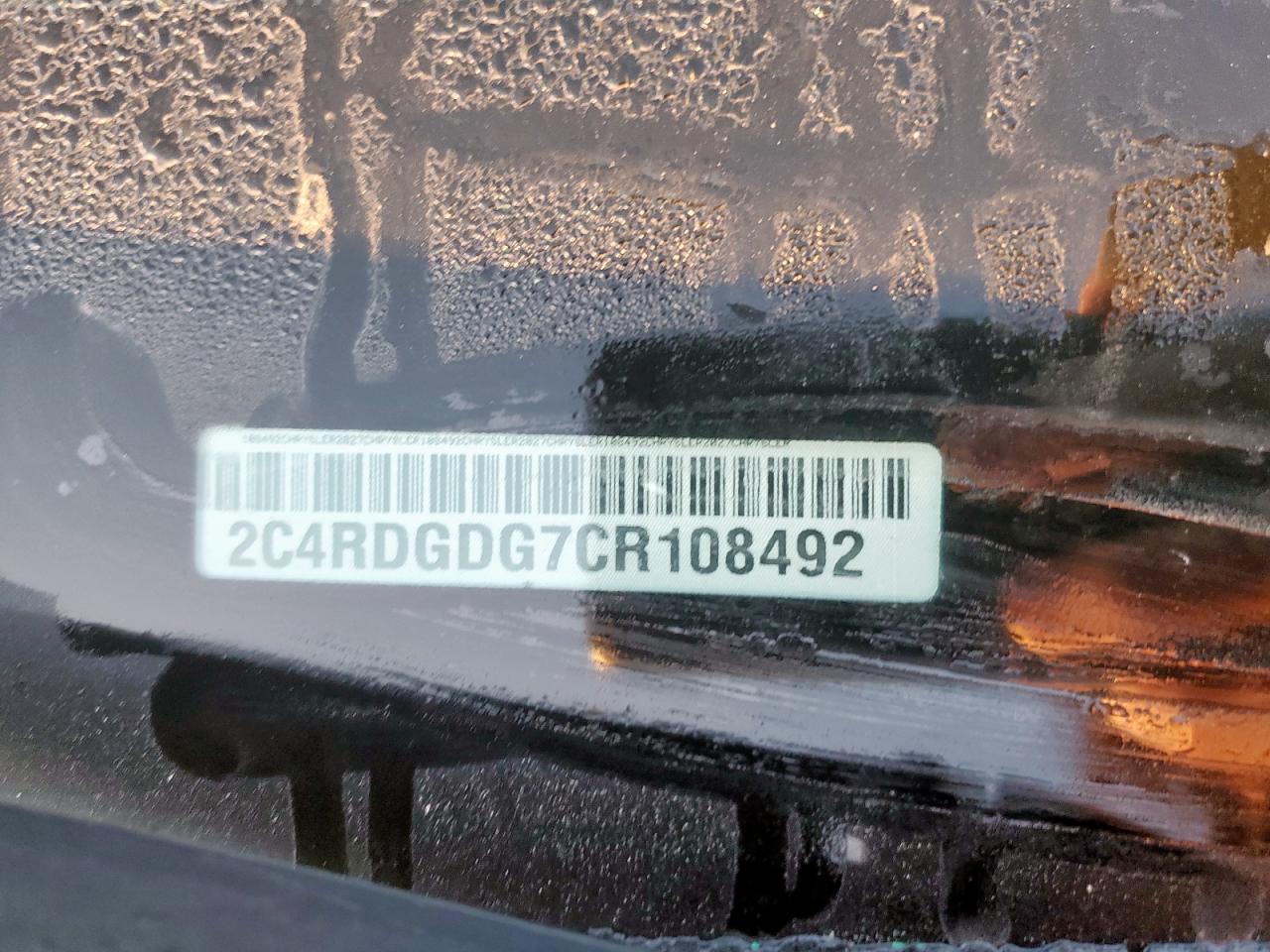 2012 Dodge Grand Caravan Crew VIN: 2C4RDGDG7CR108492 Lot: 92582655