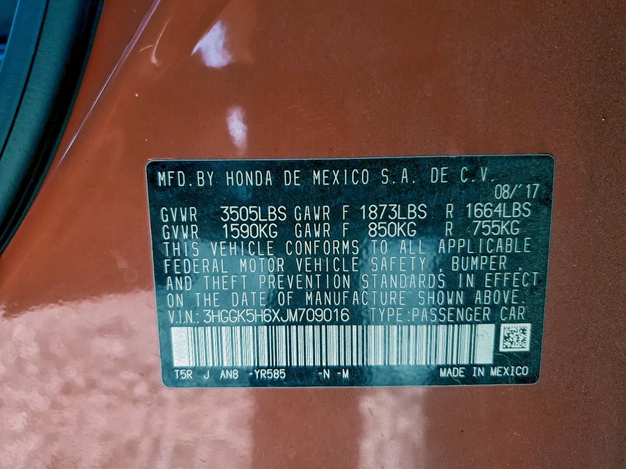 2018 Honda Fit Sport VIN: 3HGGK5H6XJM709016 Lot: 94348335