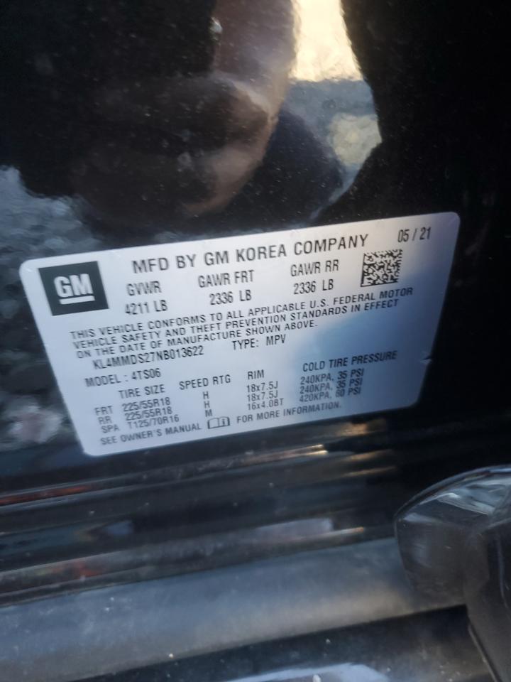 2022 Buick Encore Gx Select VIN: KL4MMDS27NB013622 Lot: 93136925