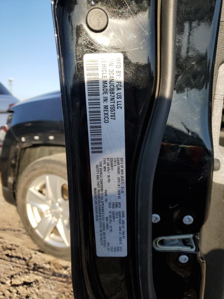 2022 Jeep Compass Latitude VIN: 3C4NJCBB7NT155707 Lot: 91265285