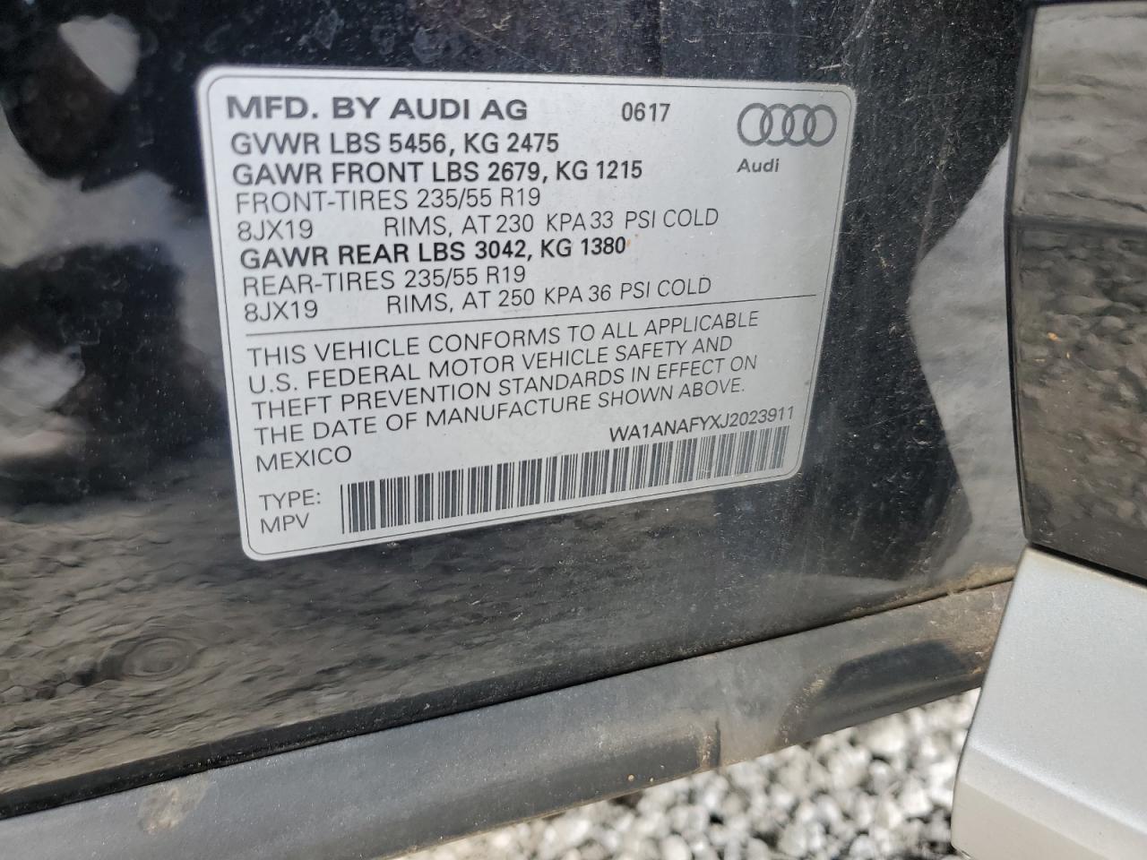 2018 Audi Q5 Premium VIN: WA1ANAFYXJ2023911 Lot: 91626375