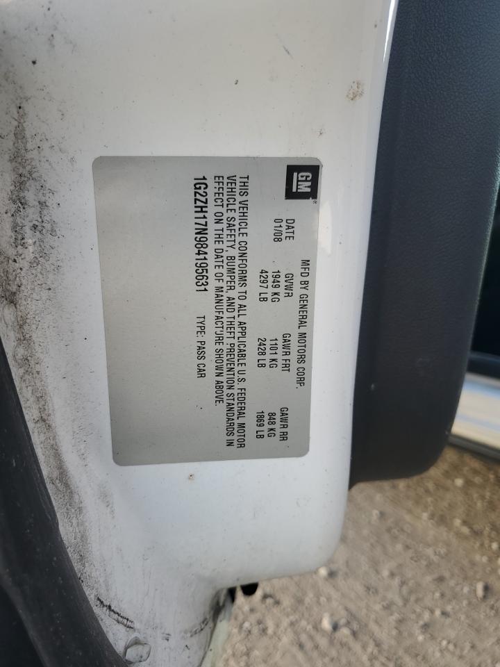 2008 Pontiac G6 Gt VIN: 1G2ZH17N984195631 Lot: 92893925