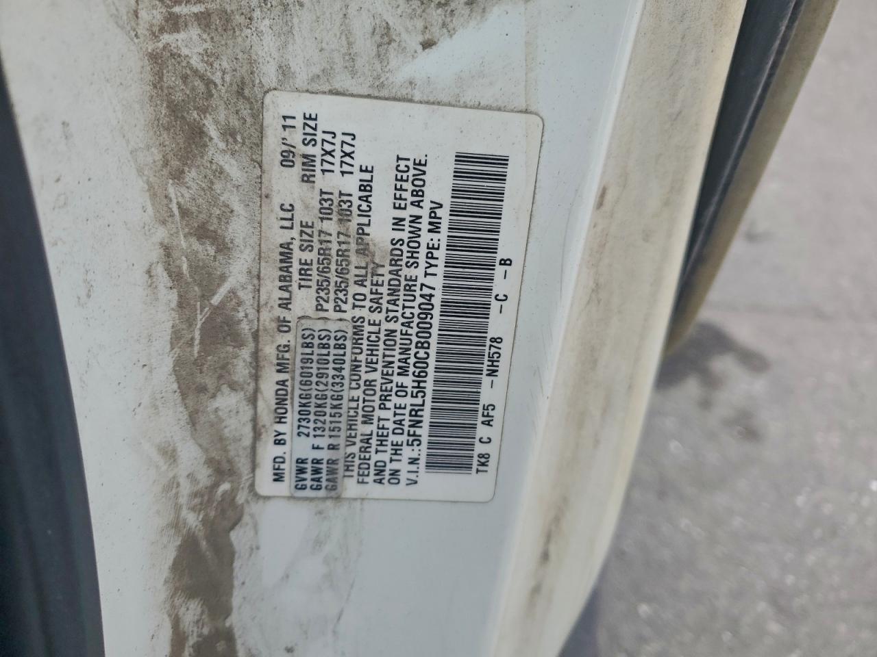 2012 Honda Odyssey Exl VIN: 5FNRL5H60CB009047 Lot: 93128945