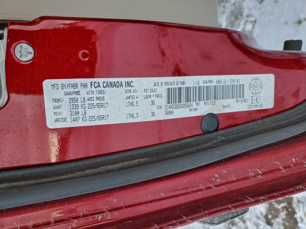 2016 Dodge Grand Caravan Se VIN: 2C4RDGBG6GR266024 Lot: 85439515