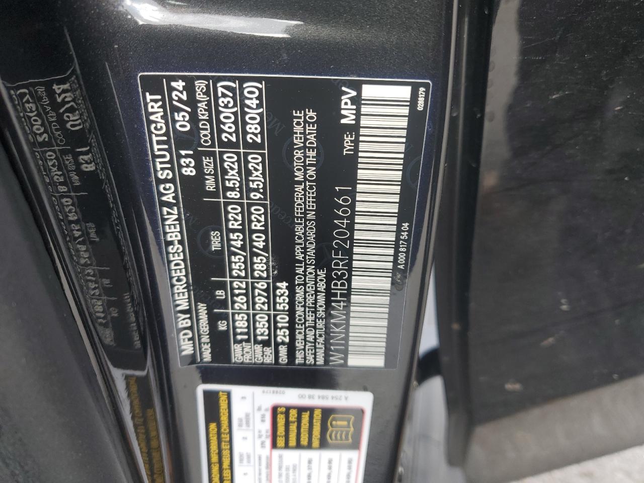 2024 Mercedes-Benz Glc 300 4Matic VIN: W1NKM4HB3RF204661 Lot: 92051985