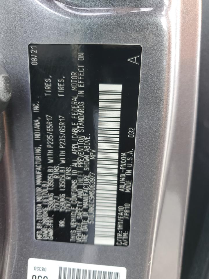 2021 Toyota Sienna Xle VIN: 5TDJRKEC5MS063977 Lot: 91859585