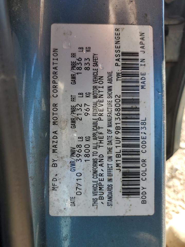 2011 Mazda 3 I VIN: JM1BL1UF9B1368002 Lot: 85420755