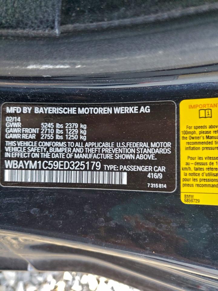 2014 BMW 650 Xi VIN: WBAYM1C59ED325179 Lot: 93278785