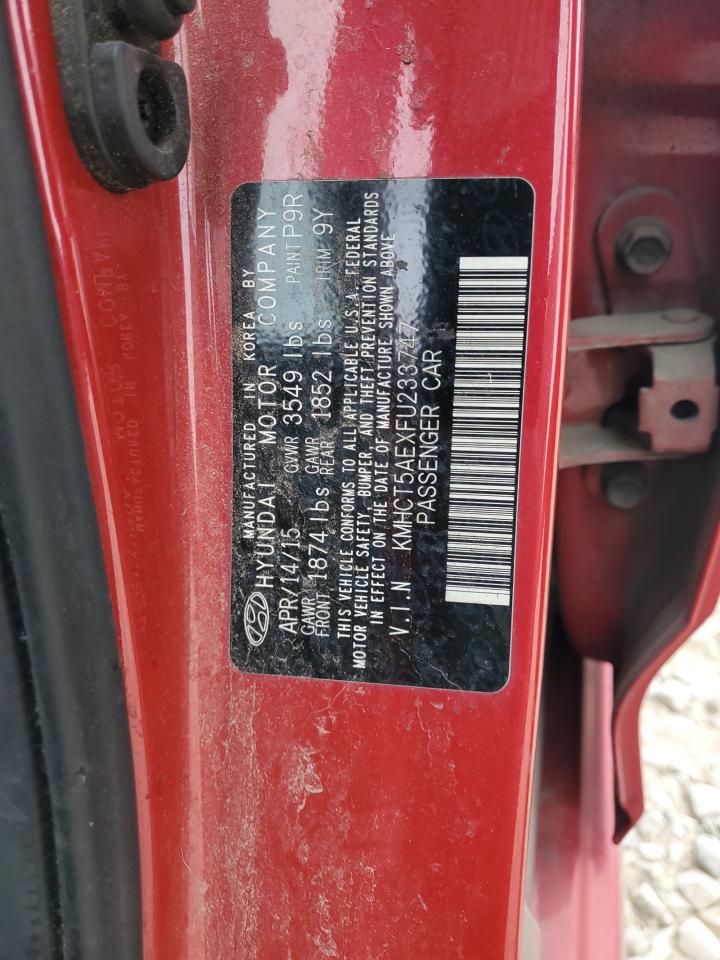 2015 Hyundai Accent Gs VIN: KMHCT5AEXFU233747 Lot: 92537275