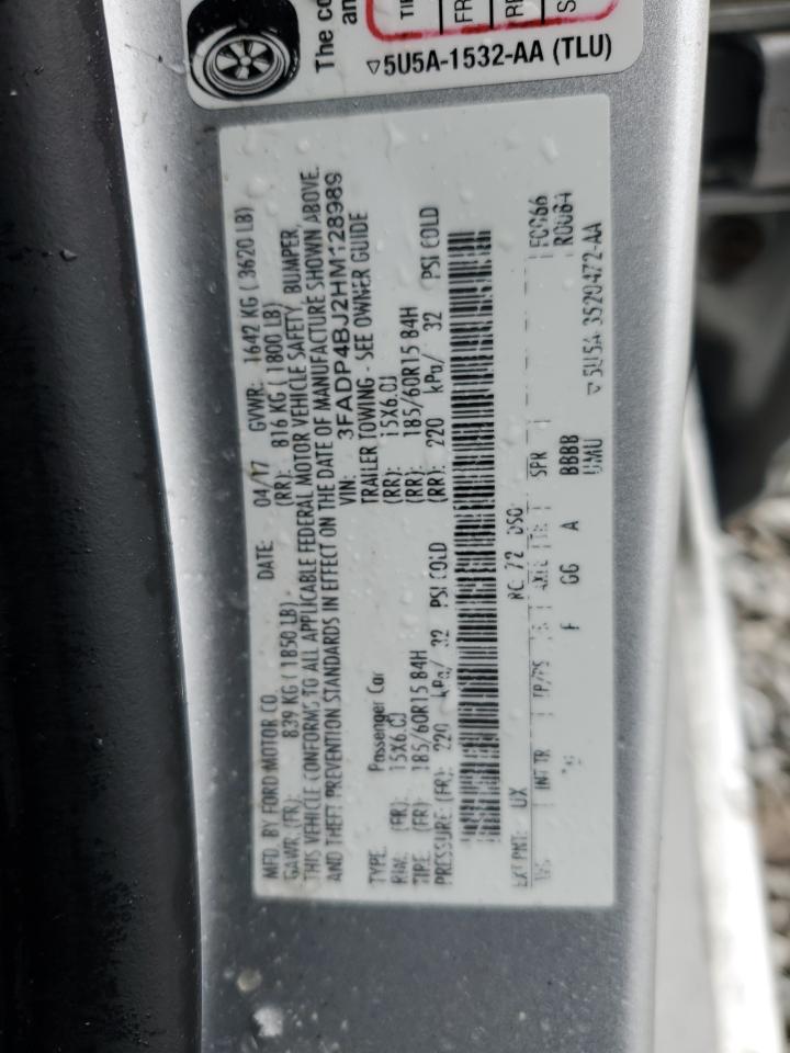 2017 Ford Fiesta Se VIN: 3FADP4BJ2HM128989 Lot: 91868165