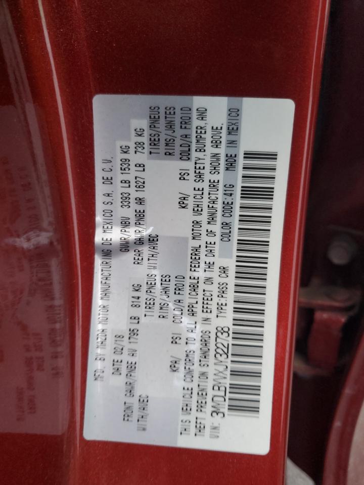 2018 Toyota Yaris Ia VIN: 3MYDLBYVXJY322738 Lot: 91923375